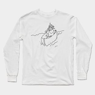 Unicorn in a Canoe Long Sleeve T-Shirt